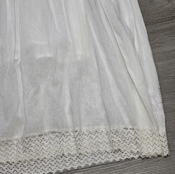 New Camaieu Dress Womans Sz Large Cotton Made In India White Lined Bohemian - Picture 10 of 11